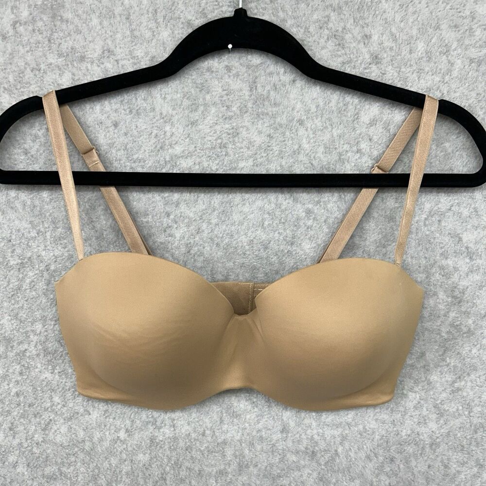 Ambrielle Women’s 36D Beige Multiway Strapless Full Figure Bra
